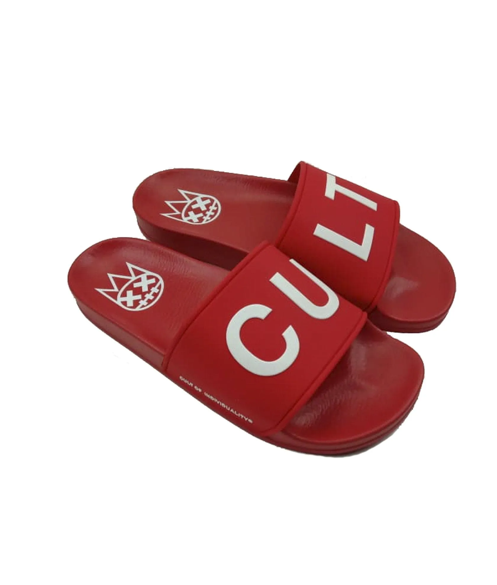 Cult Of Individuality - "Sandals" (Red) - Slip On Comfortable Rubber