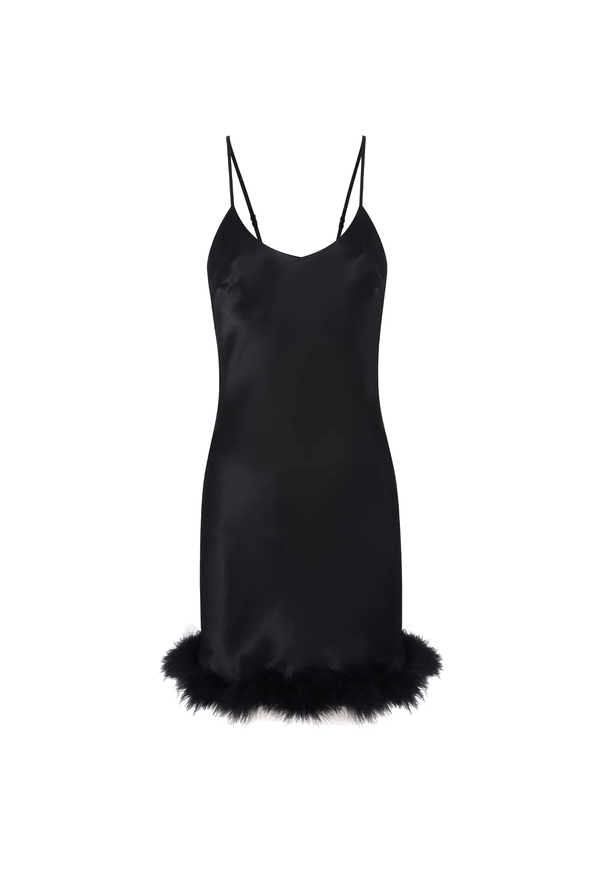 Curvy Kitty Feather Slip Dress