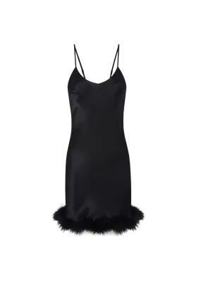 Curvy Kitty Feather Slip Dress