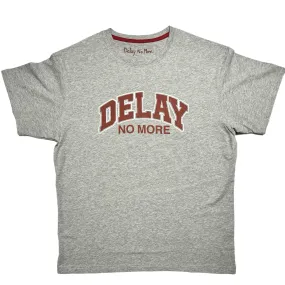 Delay No More Varsity Oversized Tee, Grey