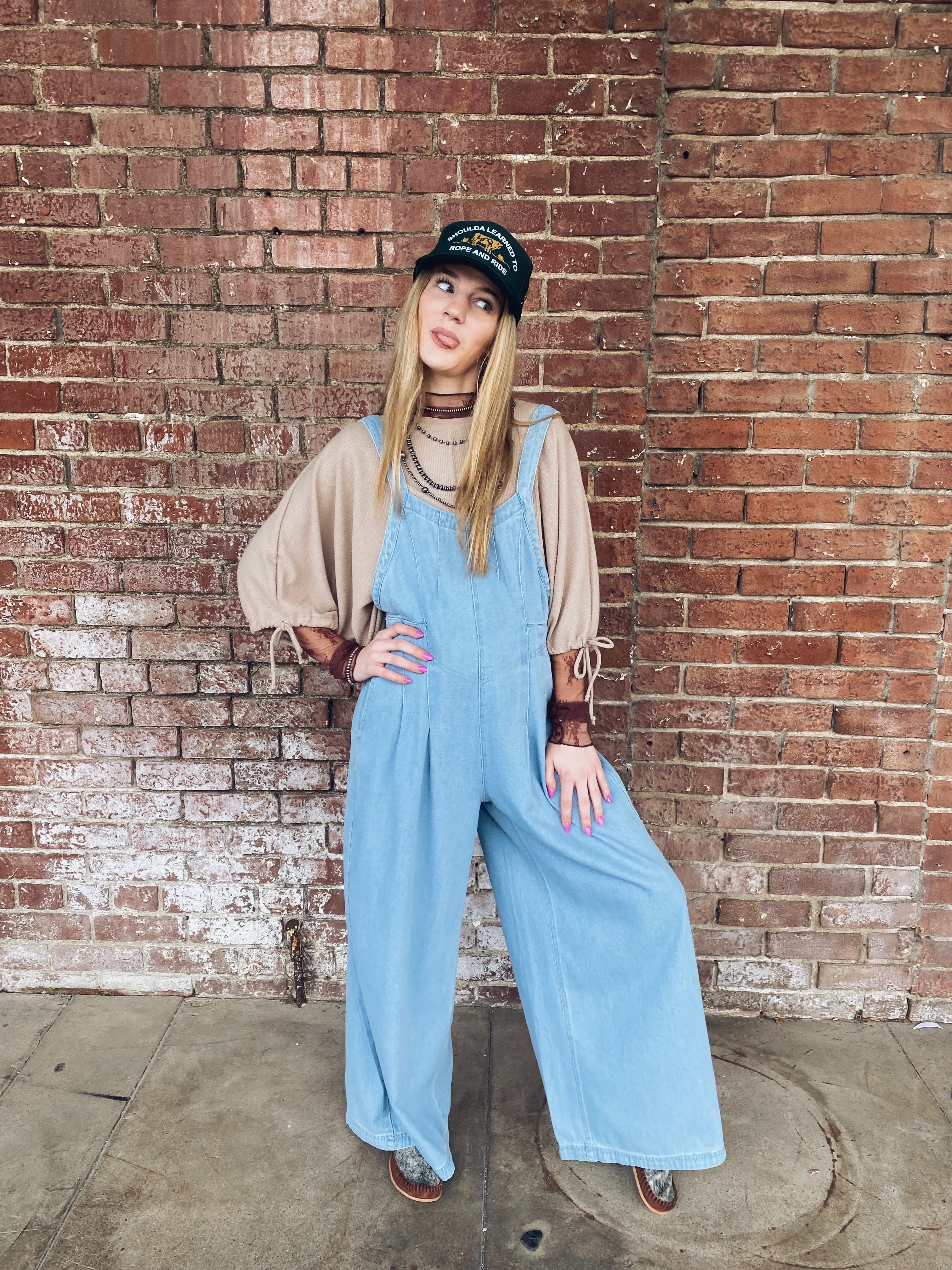 Denim Overall Jumpsuit