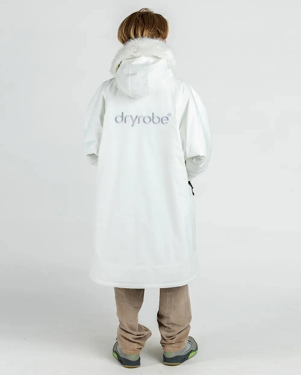 Dryrobe Advance Alpine Kids Long Sleeve - White/Grey