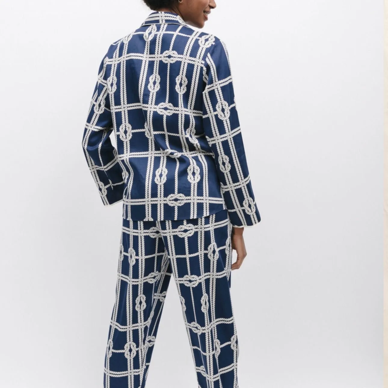 Fable & Eve - Spitalfields Print PJ Set - Navy