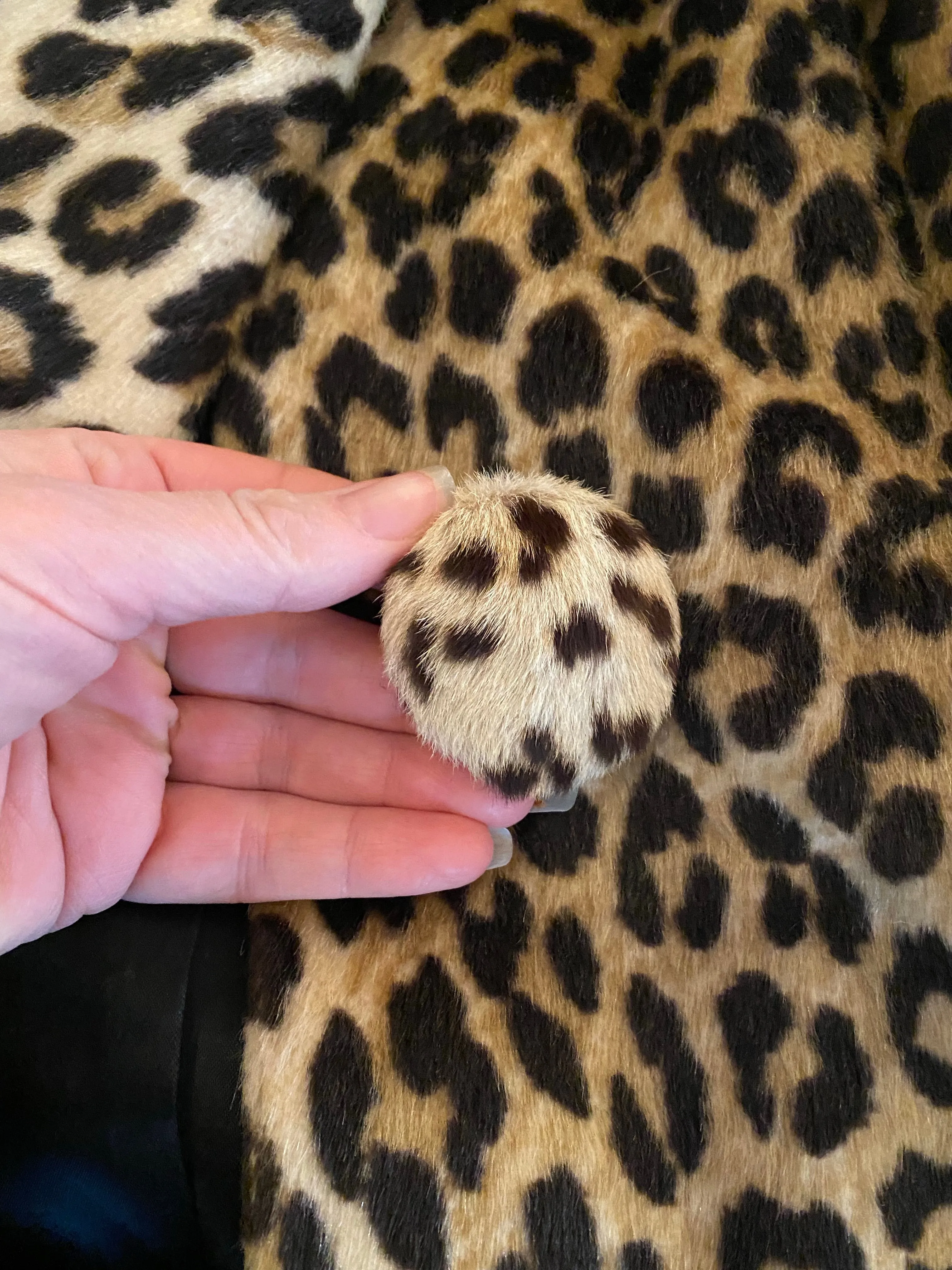 Fabulous 1960s Faux Leopard Print Trench Coat by Kilimanjaro / ML