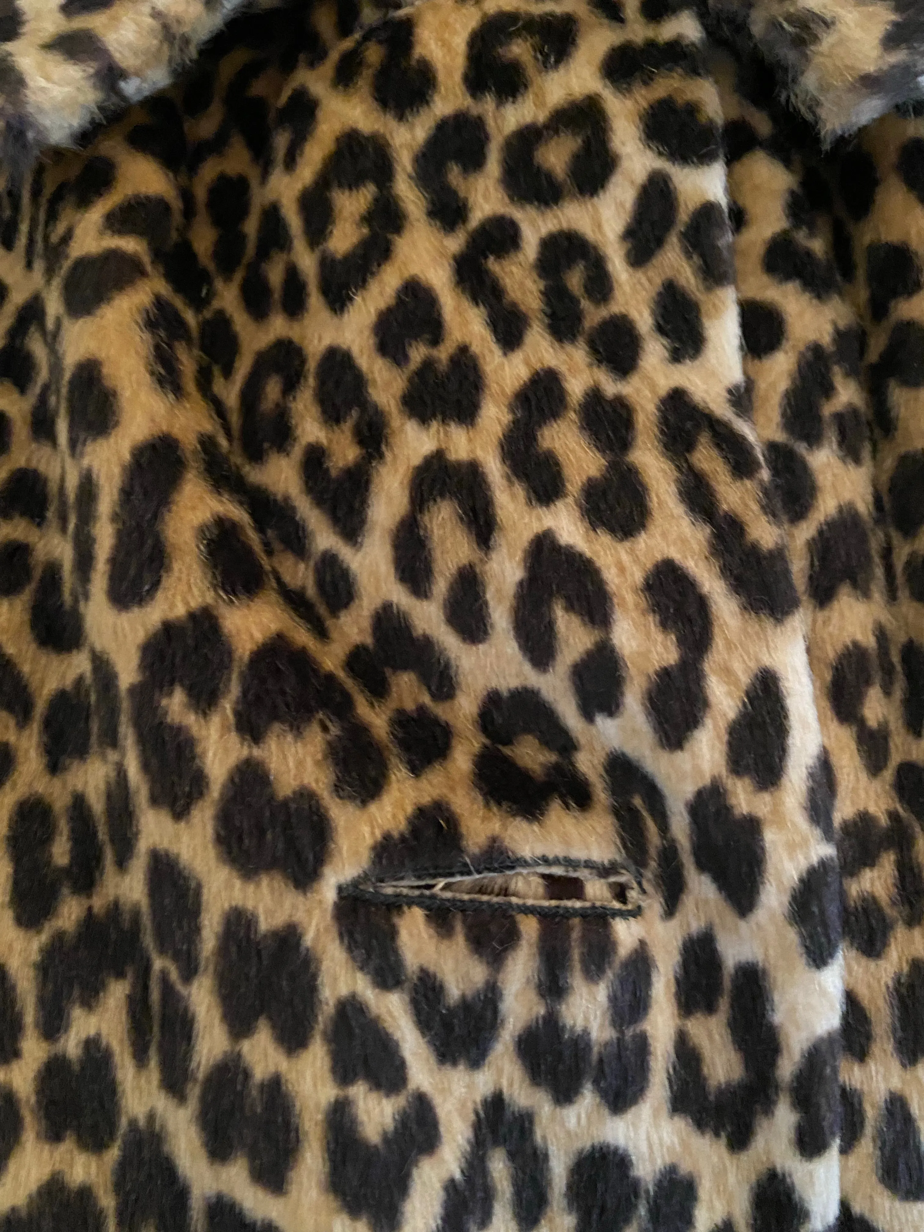 Fabulous 1960s Faux Leopard Print Trench Coat by Kilimanjaro / ML