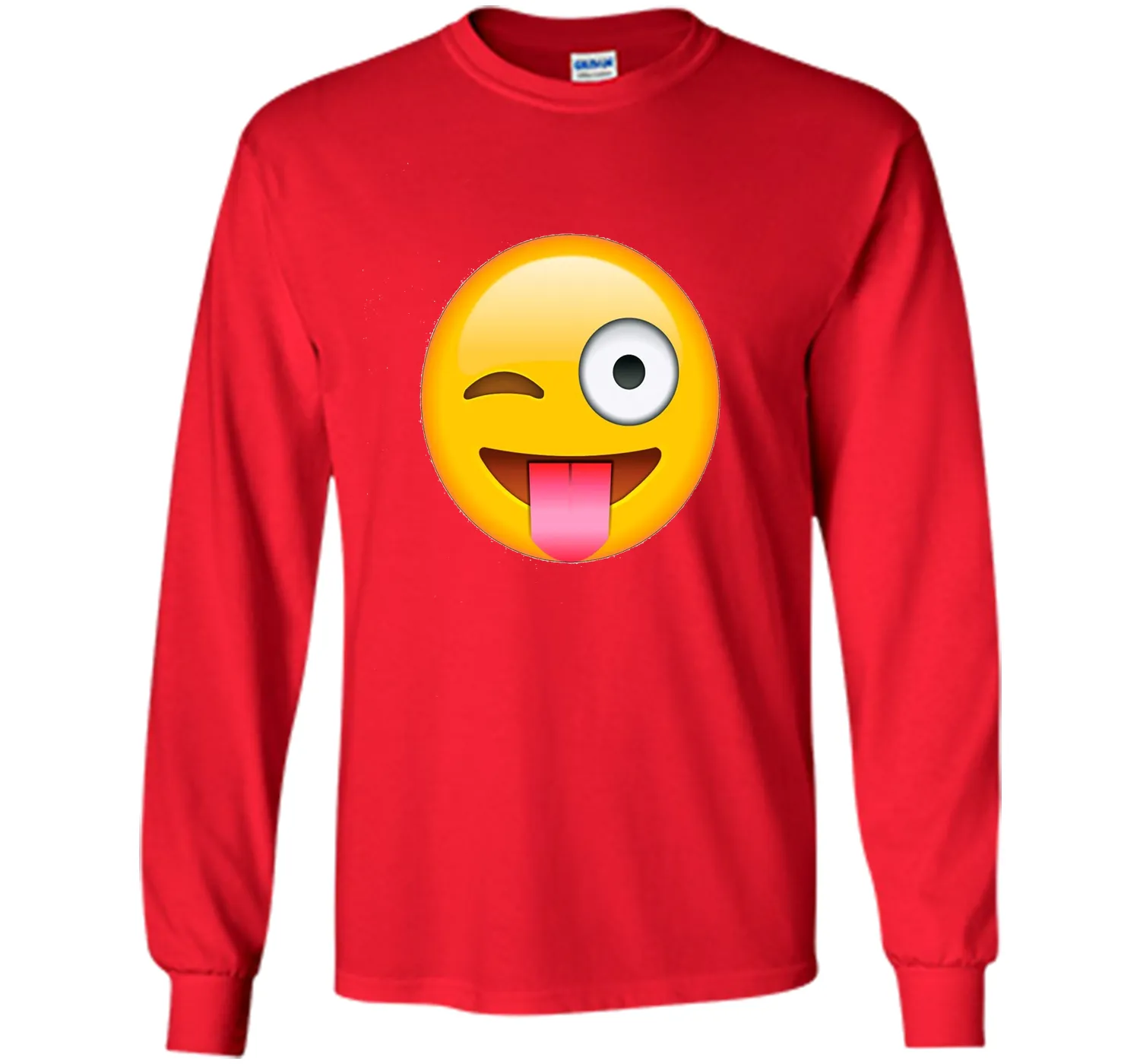 Face Emoticon Tongue Out Emoji with Winking Eye T-shirt
