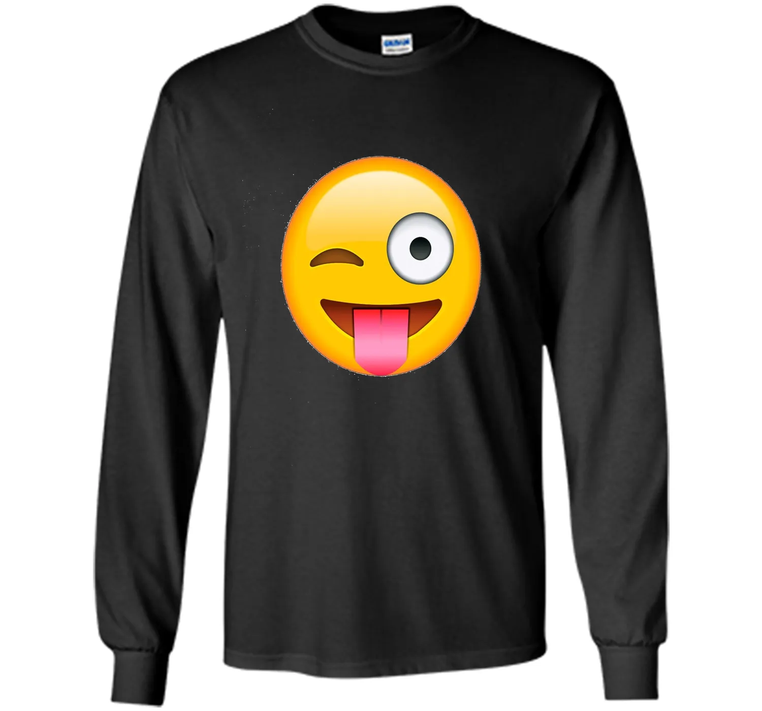 Face Emoticon Tongue Out Emoji with Winking Eye T-shirt