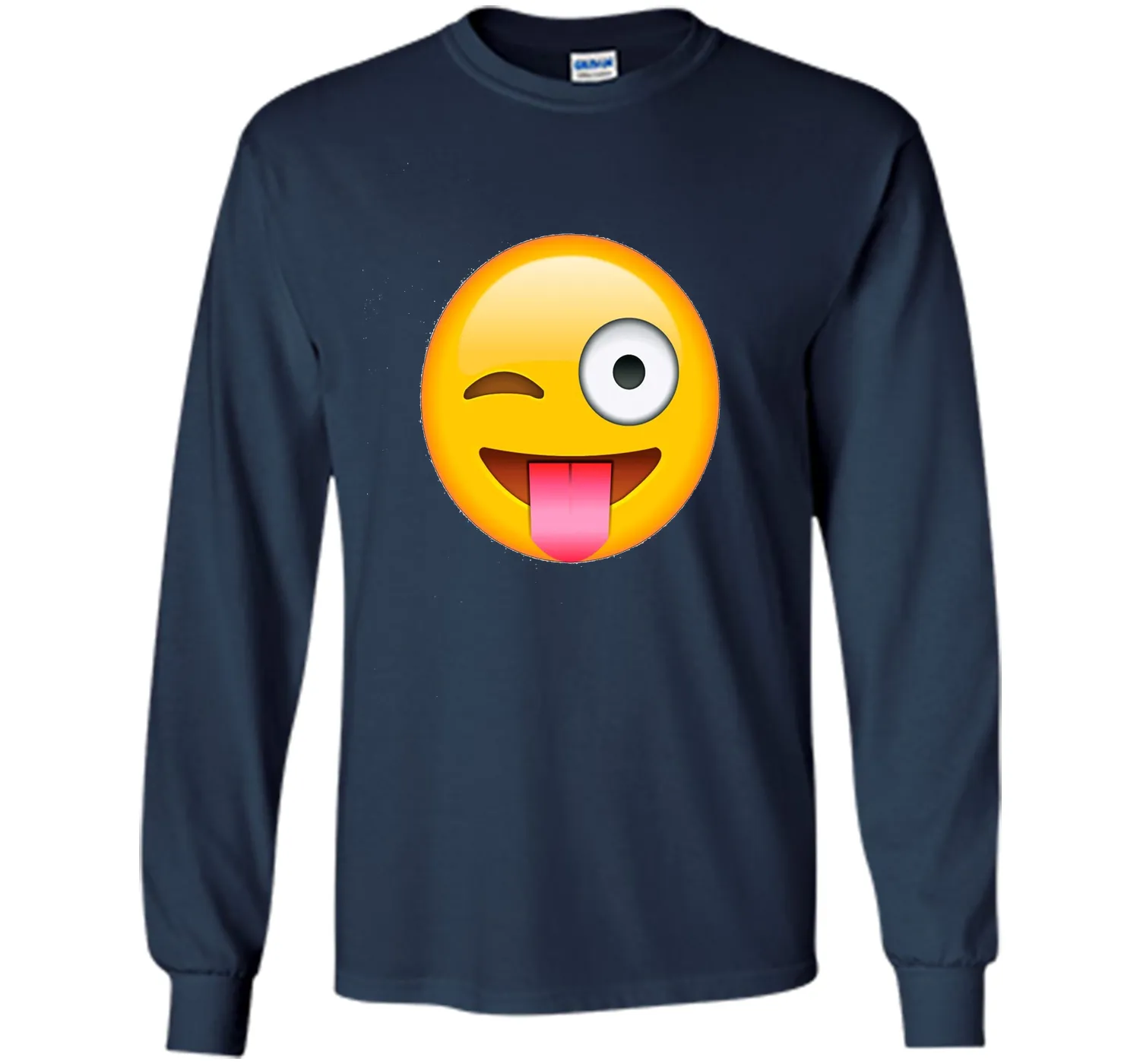 Face Emoticon Tongue Out Emoji with Winking Eye T-shirt