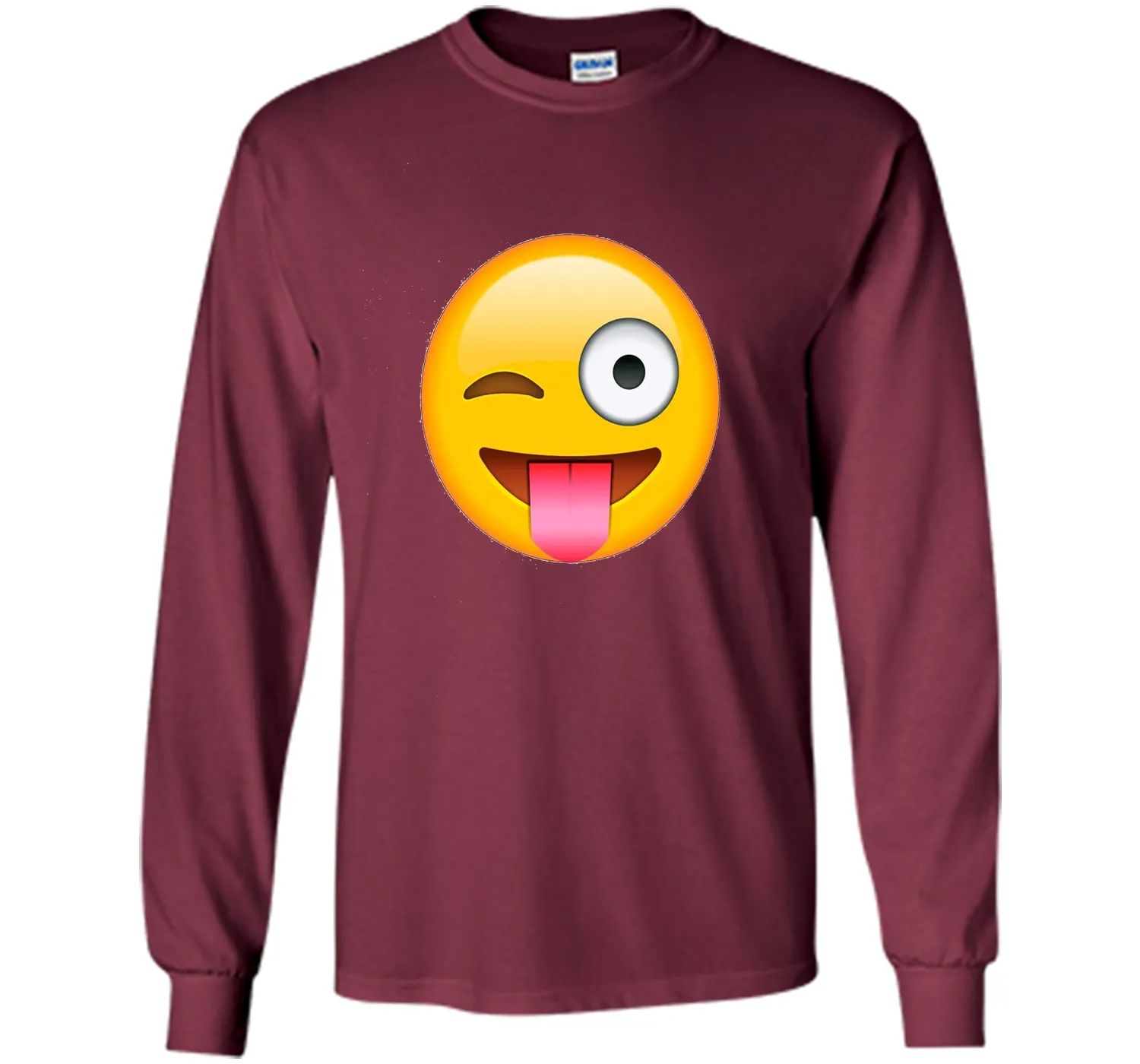 Face Emoticon Tongue Out Emoji with Winking Eye T-shirt