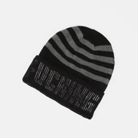 Fucking Awesome - FA World Striped Cuff Beanie - Black / Grey