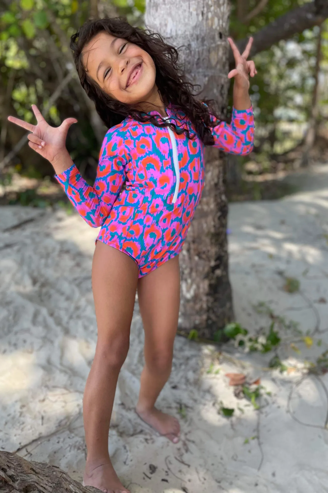 Girls Baja Long Sleeve Rash Vest - Noumea