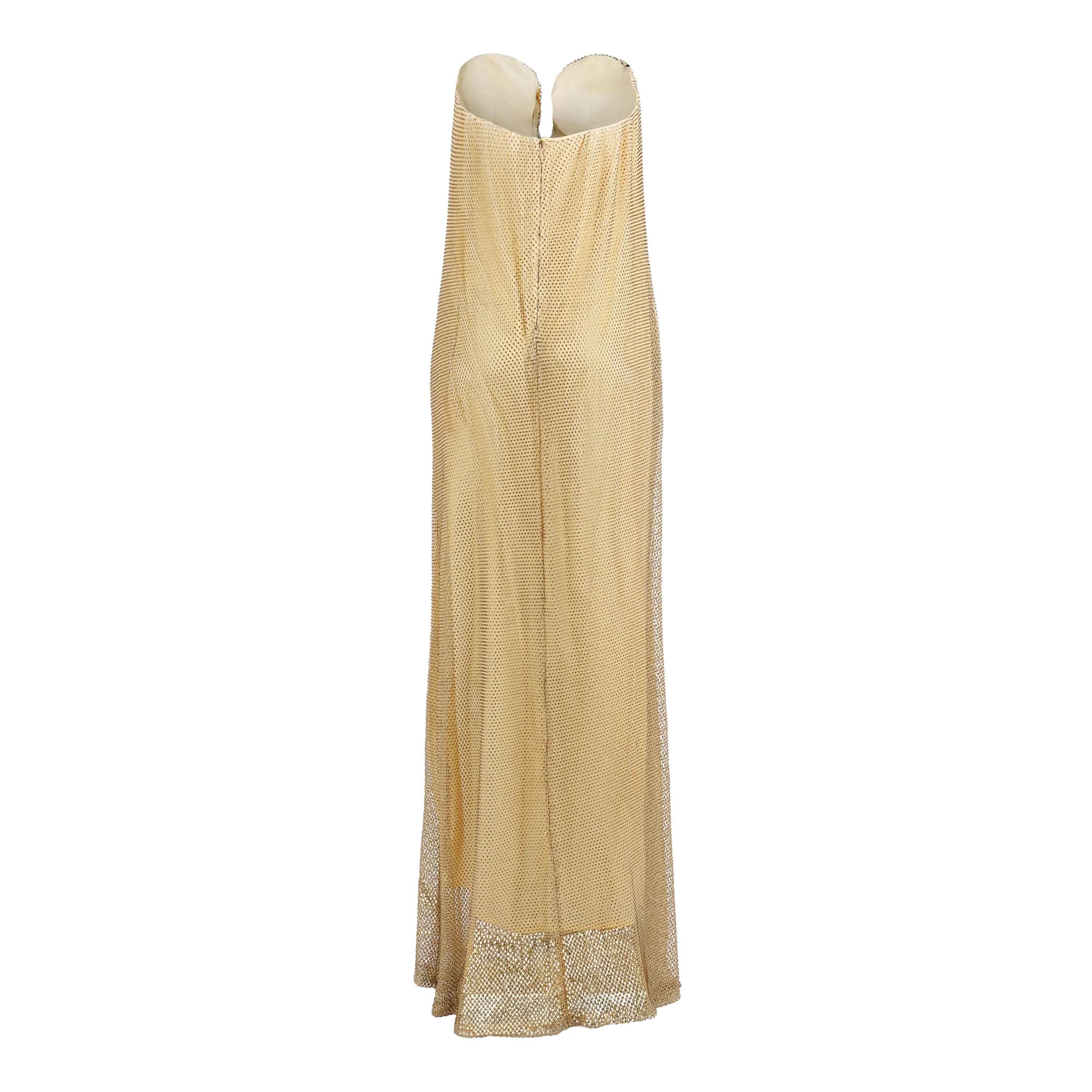 Gold Crystal Strapless Hidden Corset Gown