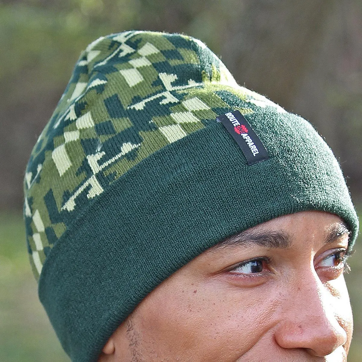 Green Camo Maryland Flag / Beanie