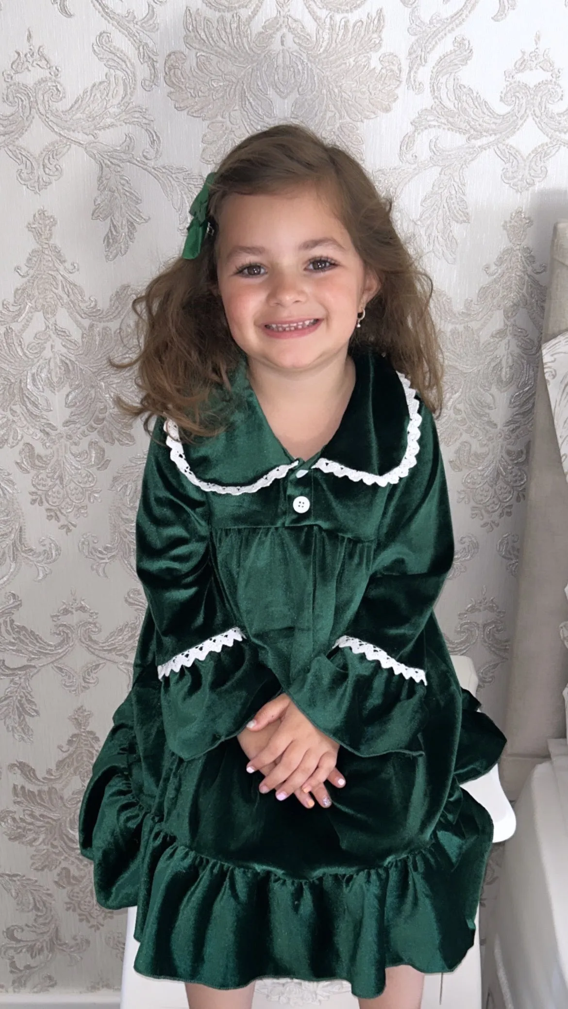 Green velvet luxury nightie