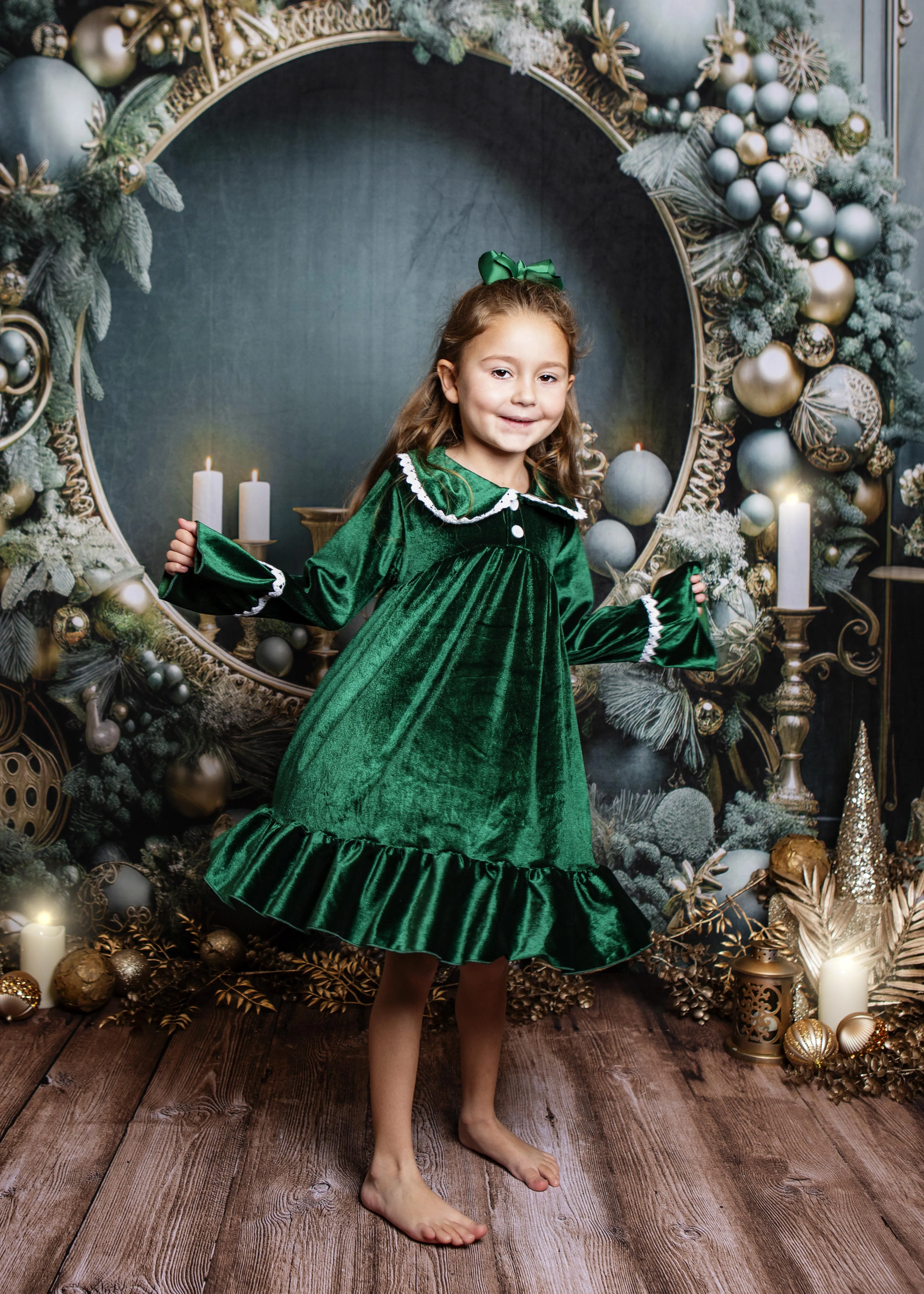 Green velvet luxury nightie