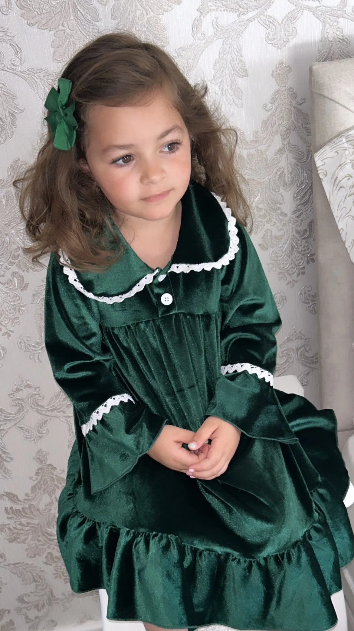 Green velvet luxury nightie