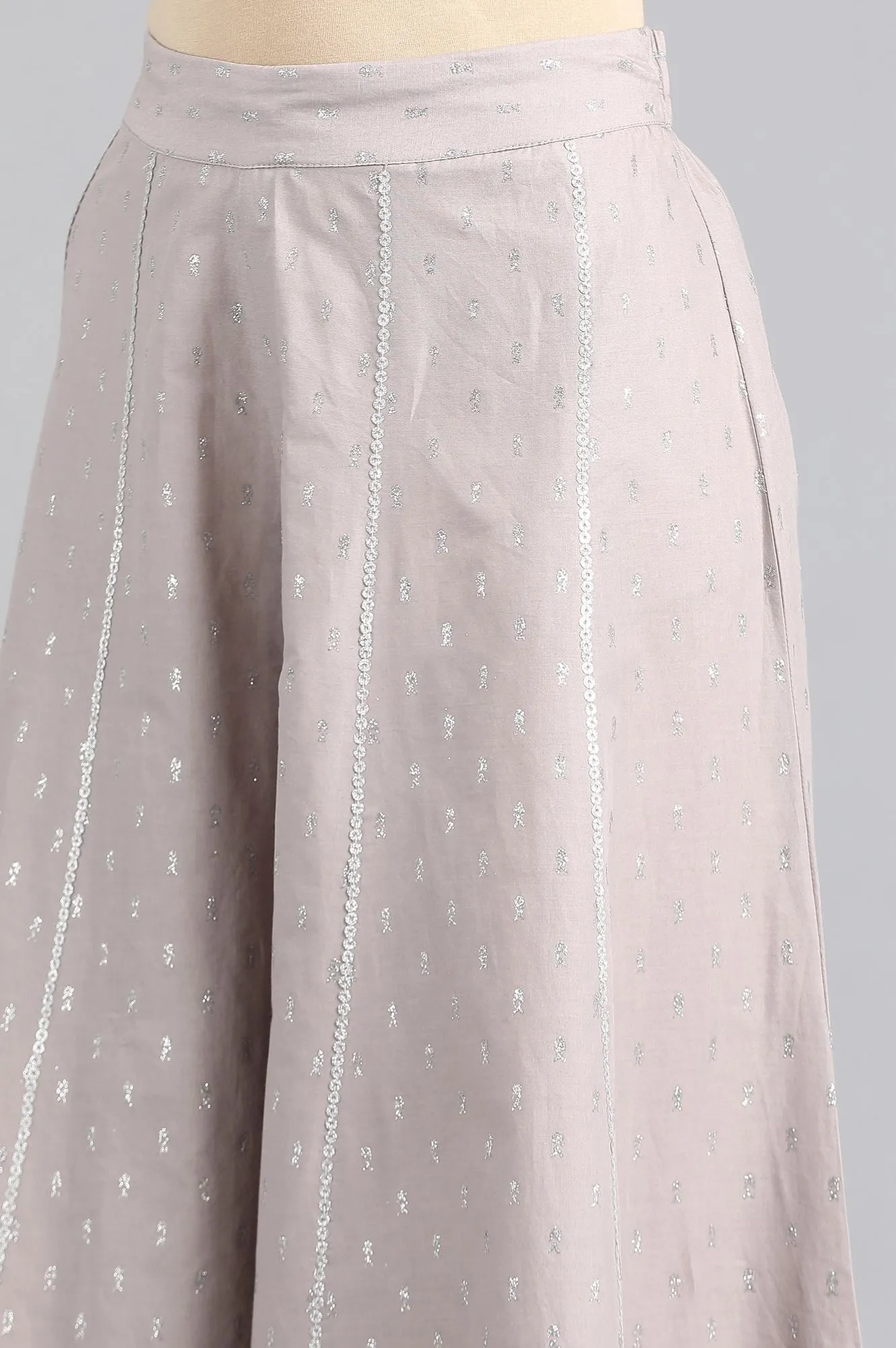 Grey Glitter Print Culottes