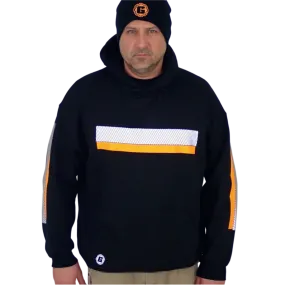 Hi Vis Hooded Sweatshirt with Reflective & Fluorescent Strips, ANSI Class 2