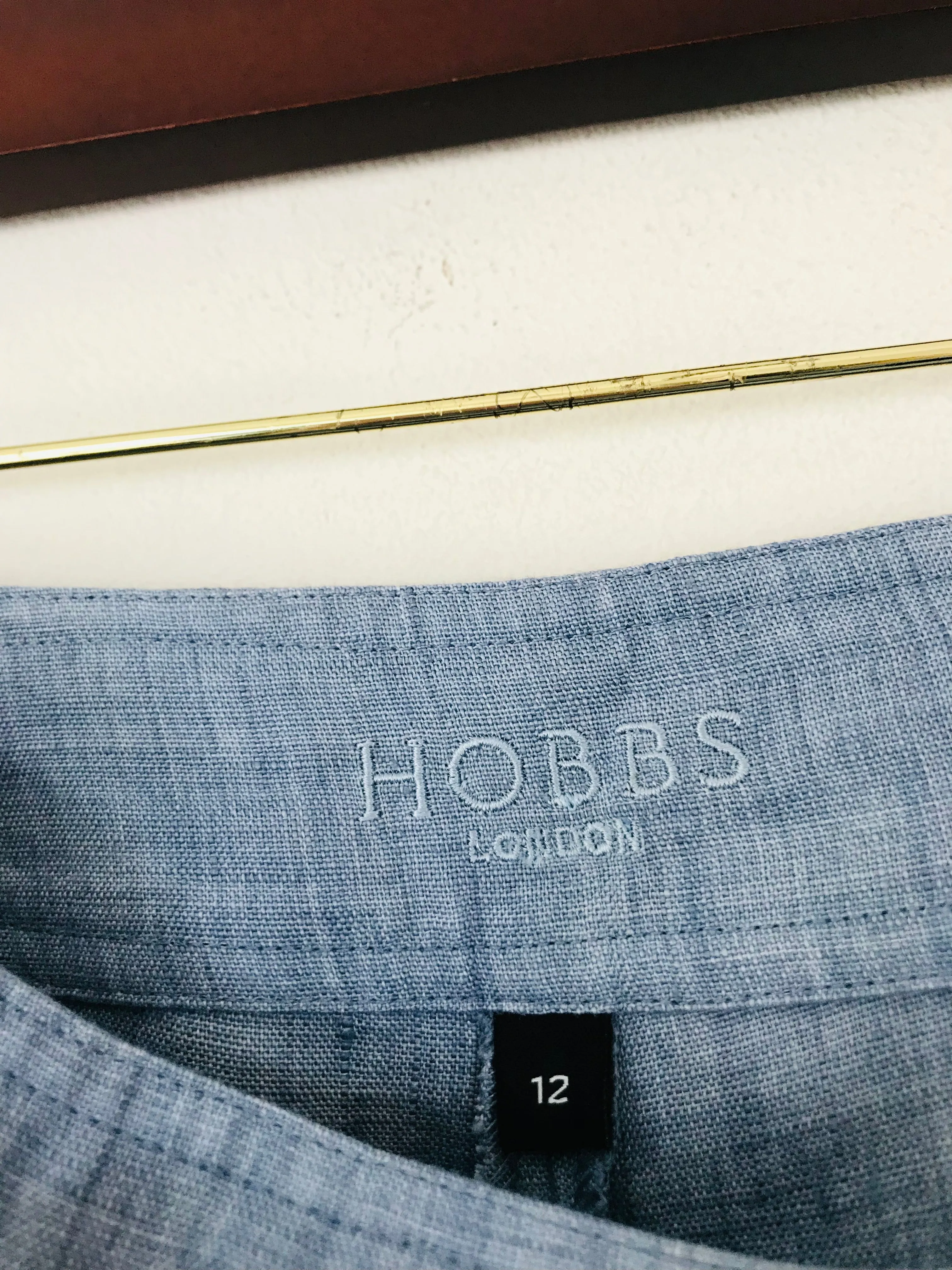 Hobbs Women's Flax Wide Leg Trousers | UK12 | Blue