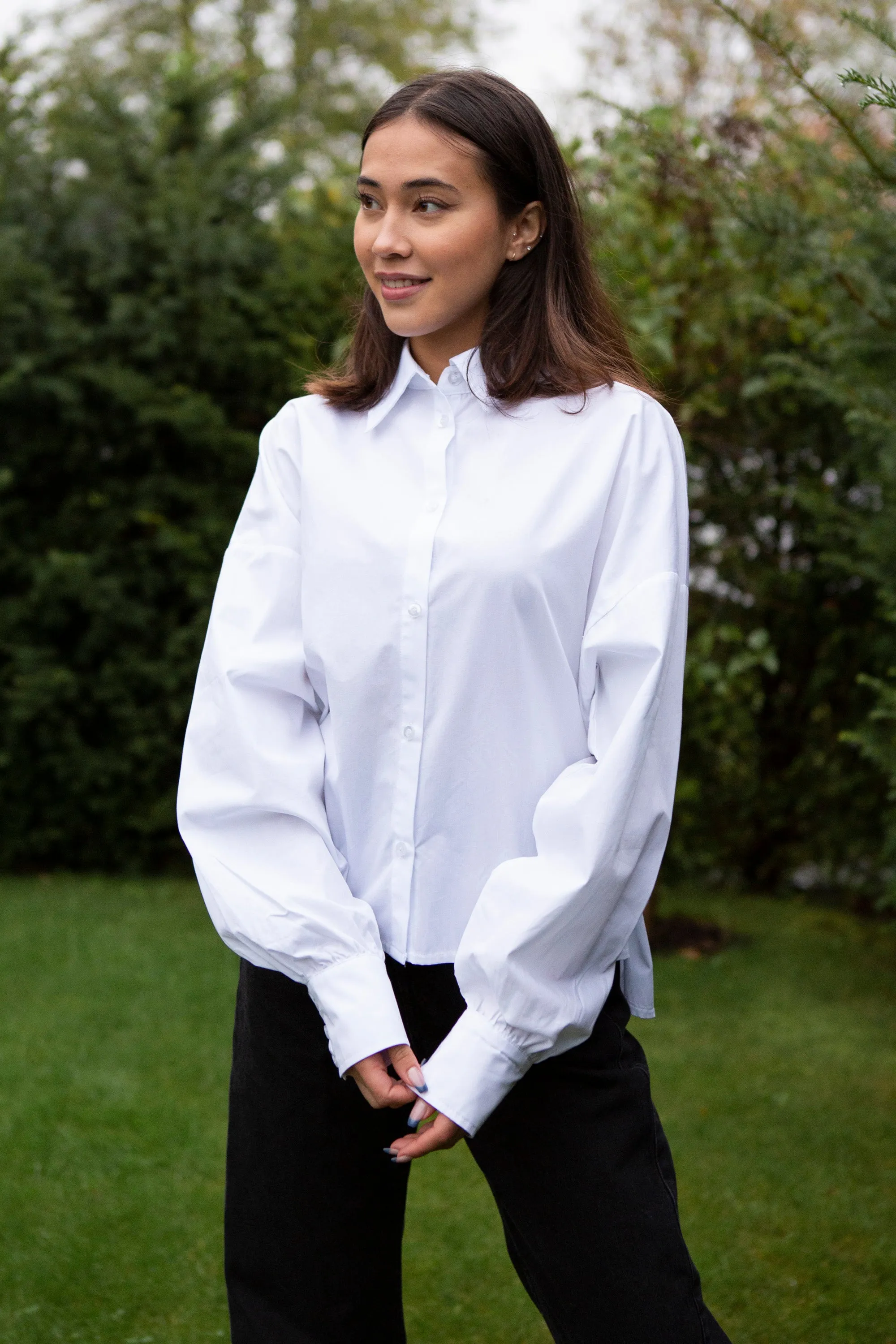 Jamie Oversized Shirt - Optical White
