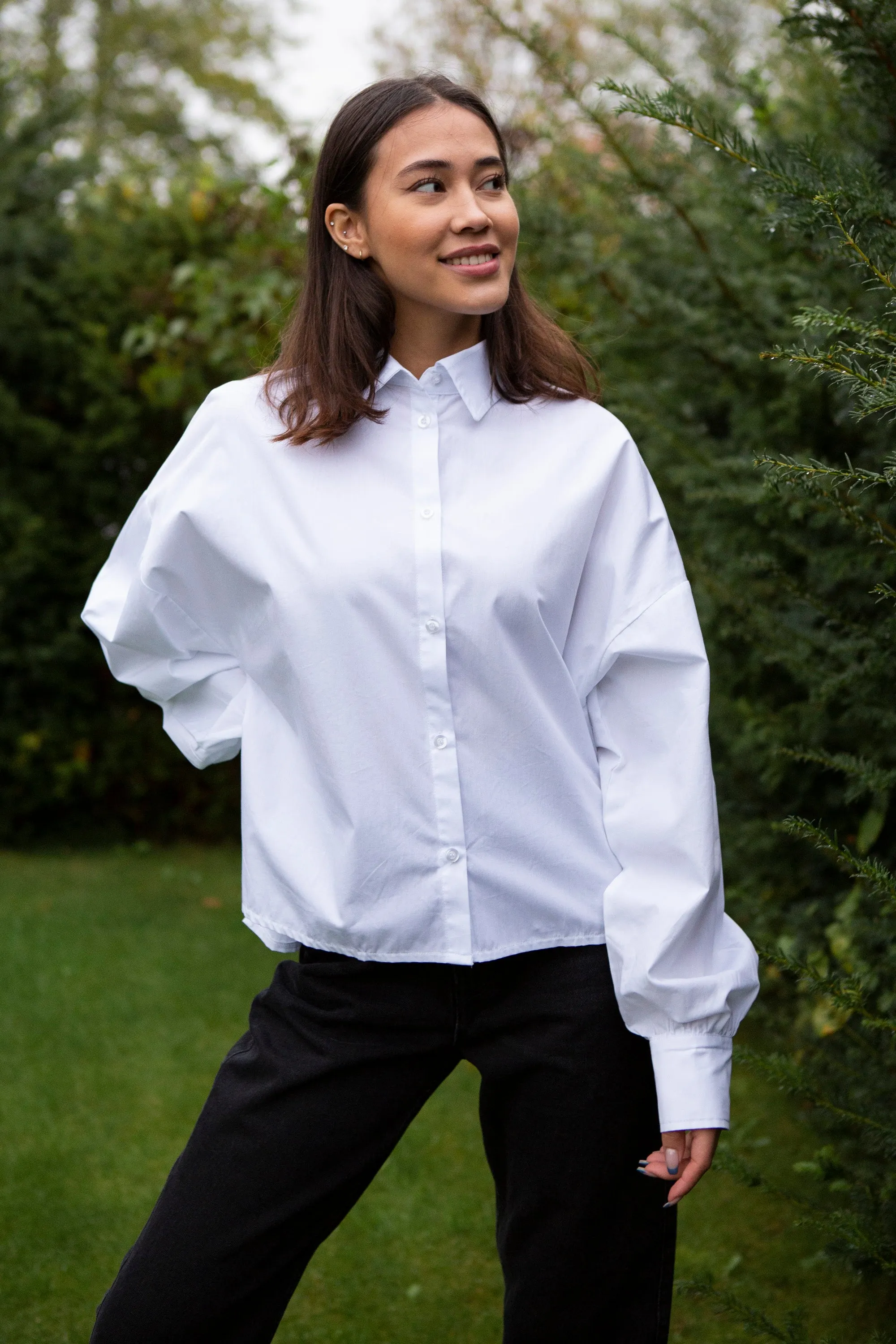 Jamie Oversized Shirt - Optical White