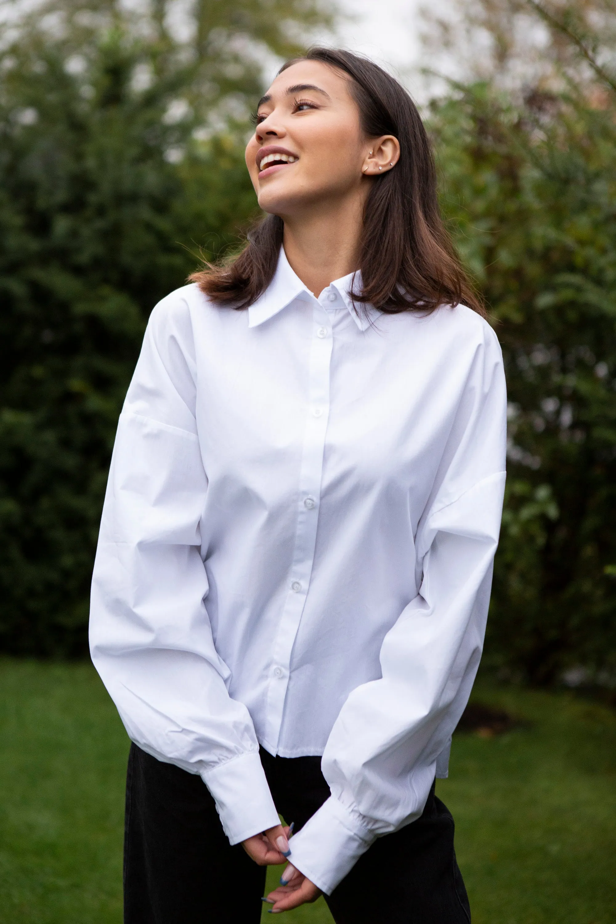 Jamie Oversized Shirt - Optical White