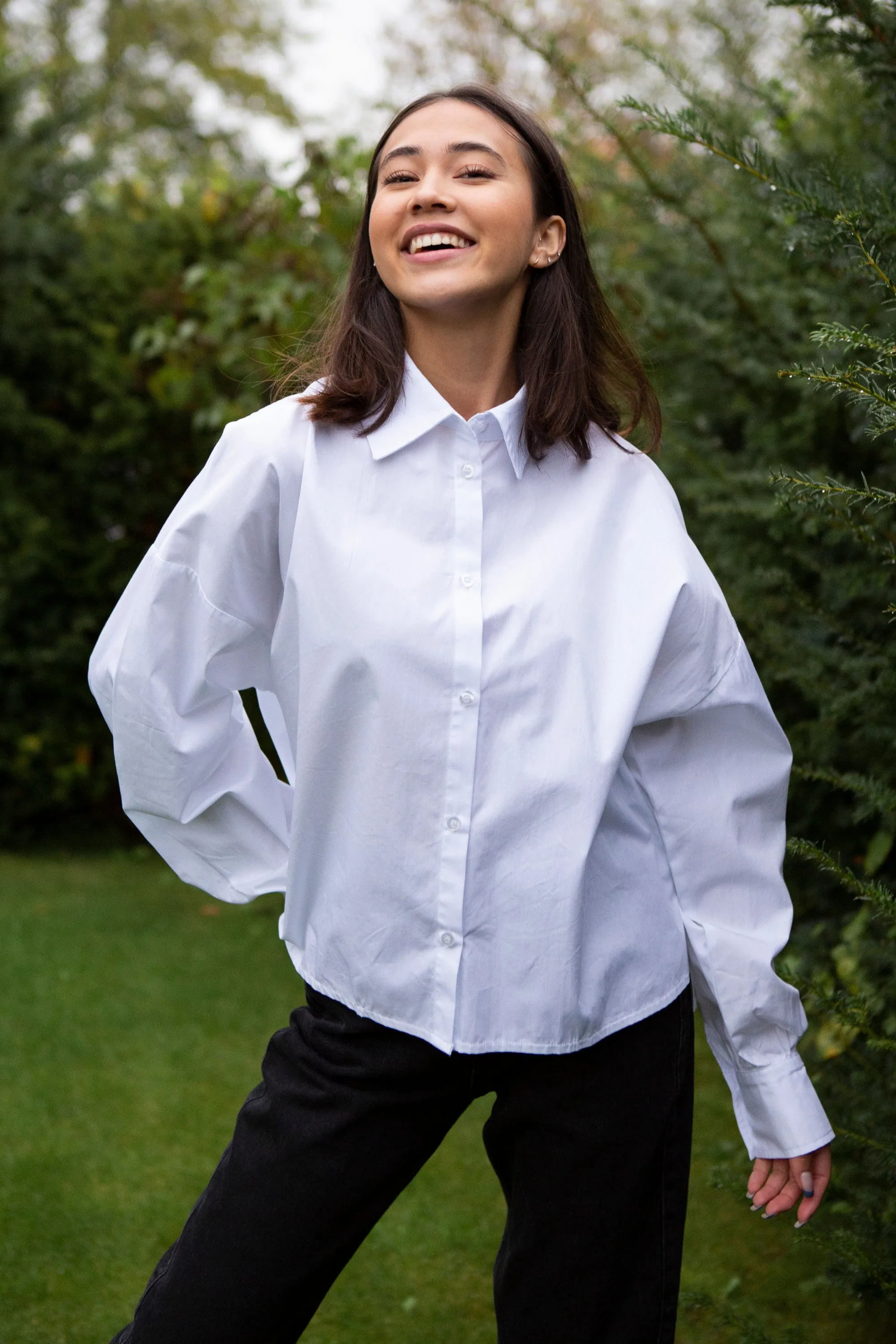 Jamie Oversized Shirt - Optical White