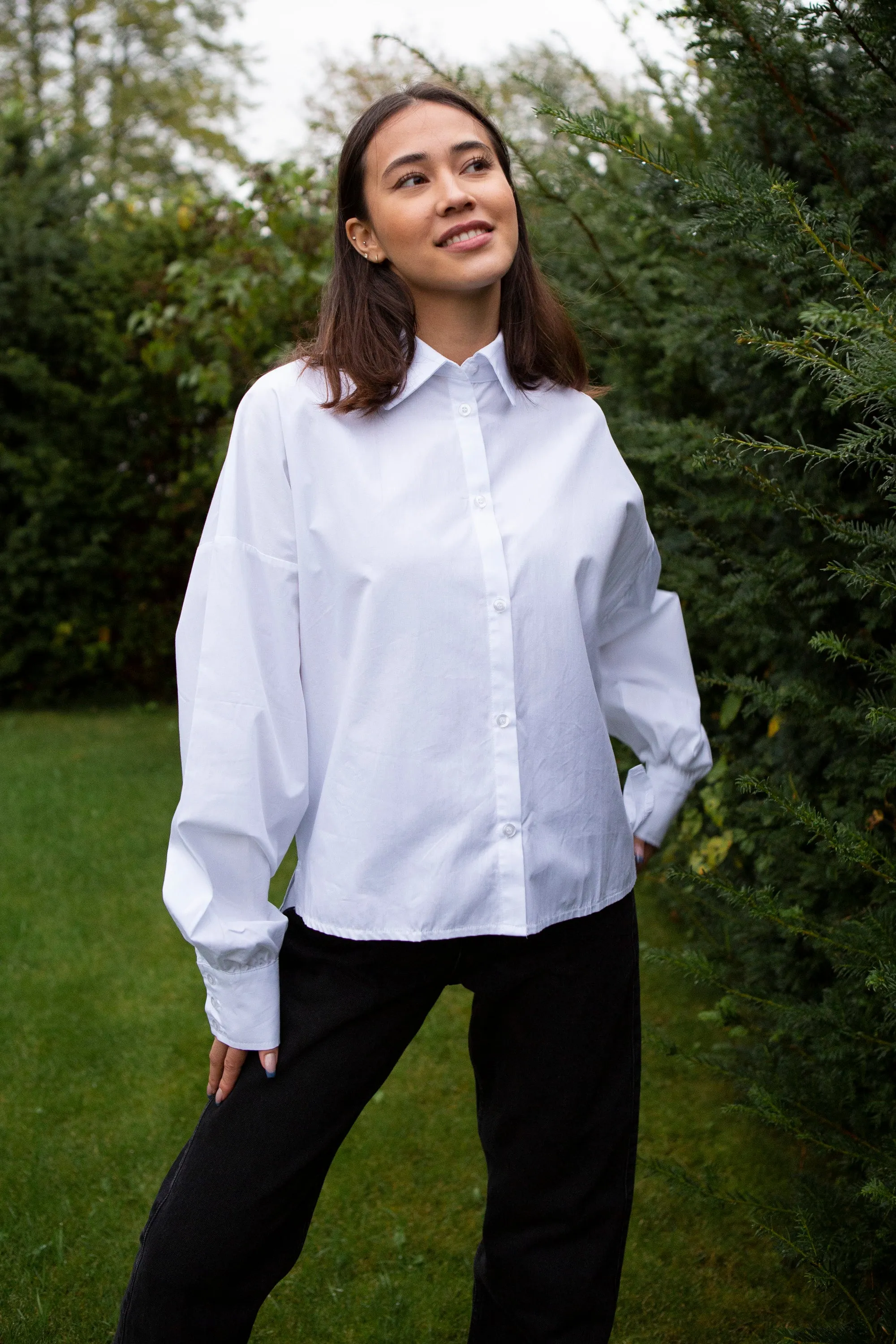 Jamie Oversized Shirt - Optical White