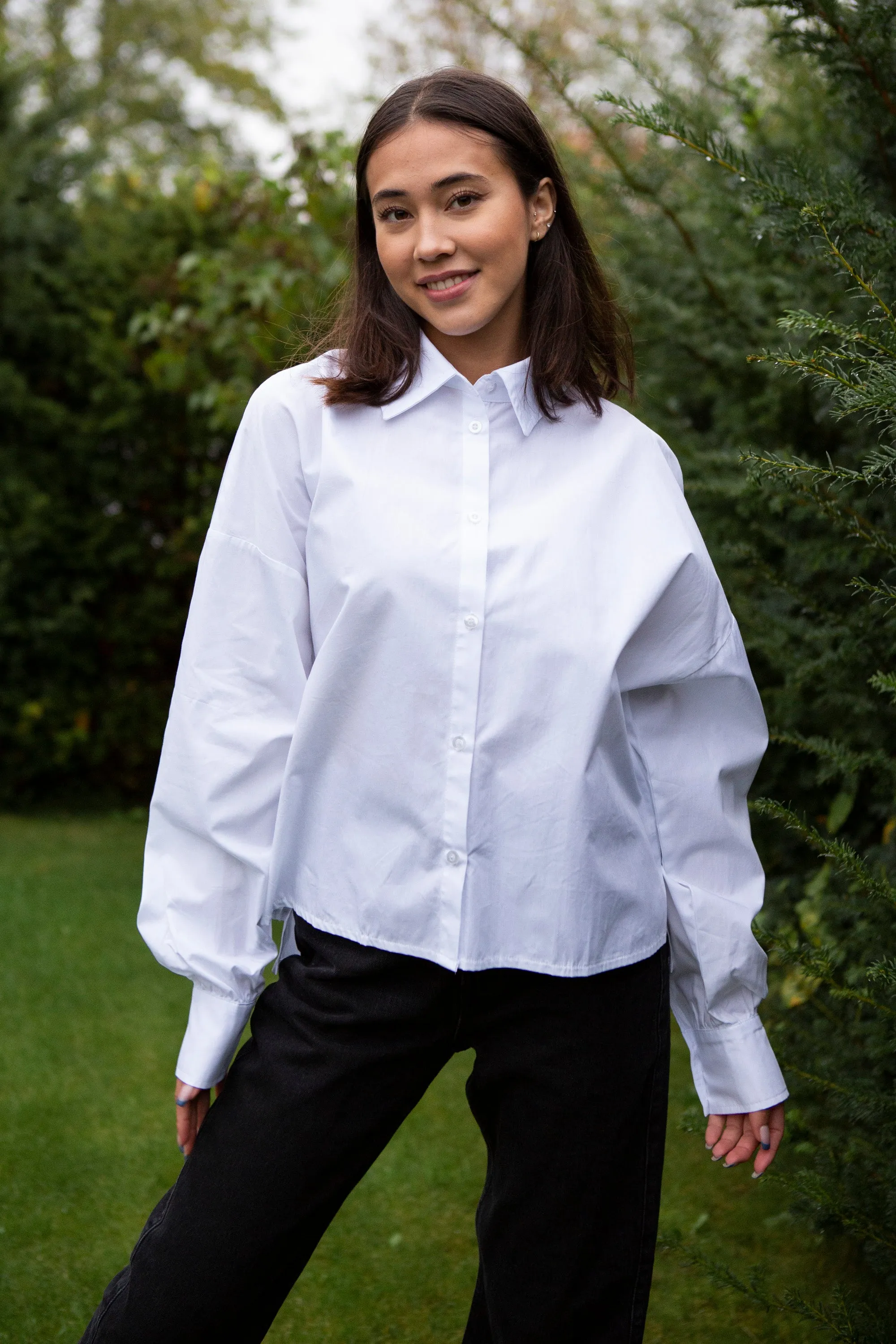 Jamie Oversized Shirt - Optical White