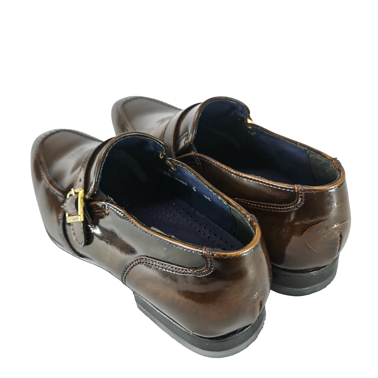 Johnston & Murphy Strap Mocassin Walnut Brown