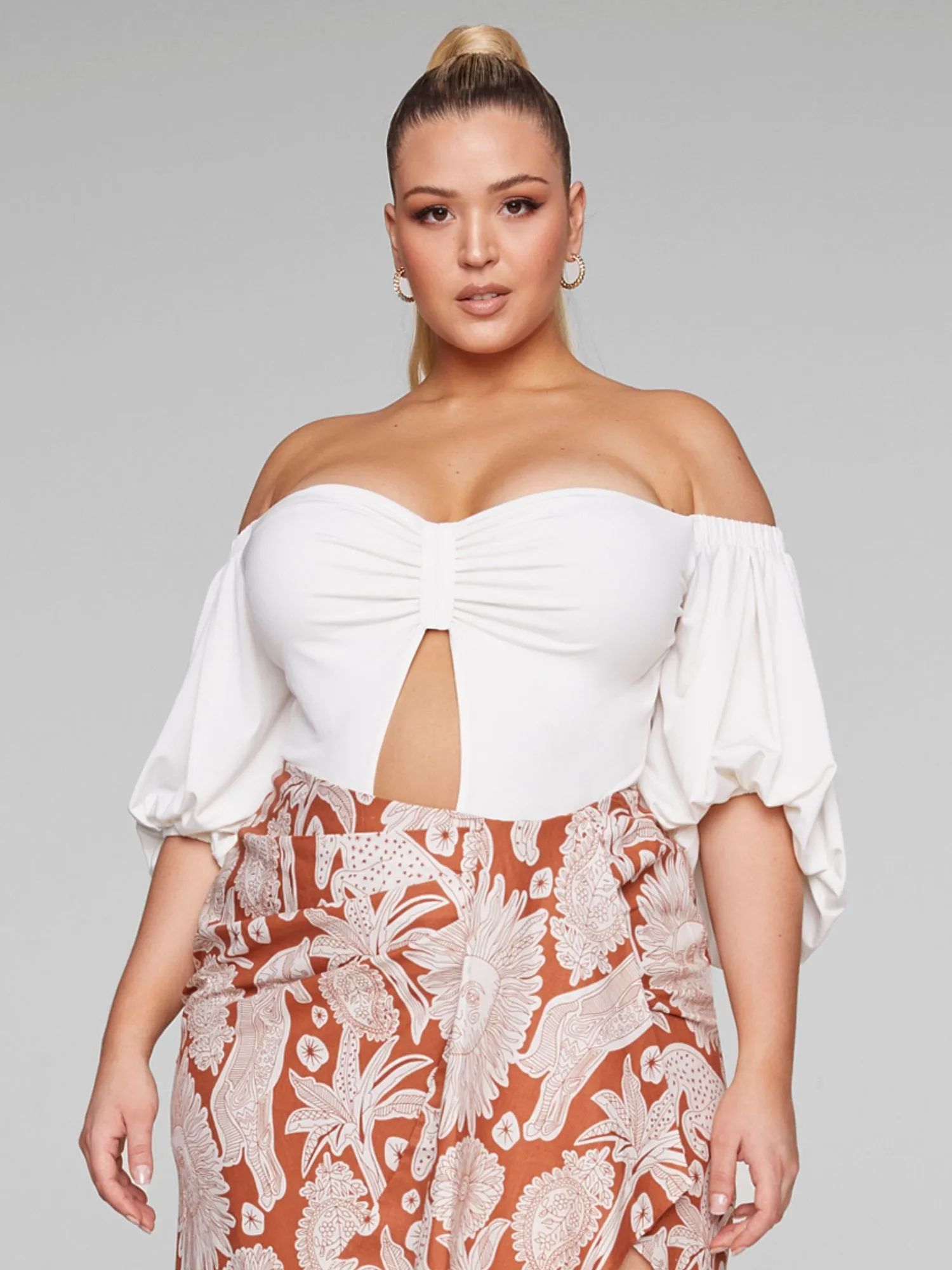 Jolie Off-The-Shoulder Cutout Bodysuit