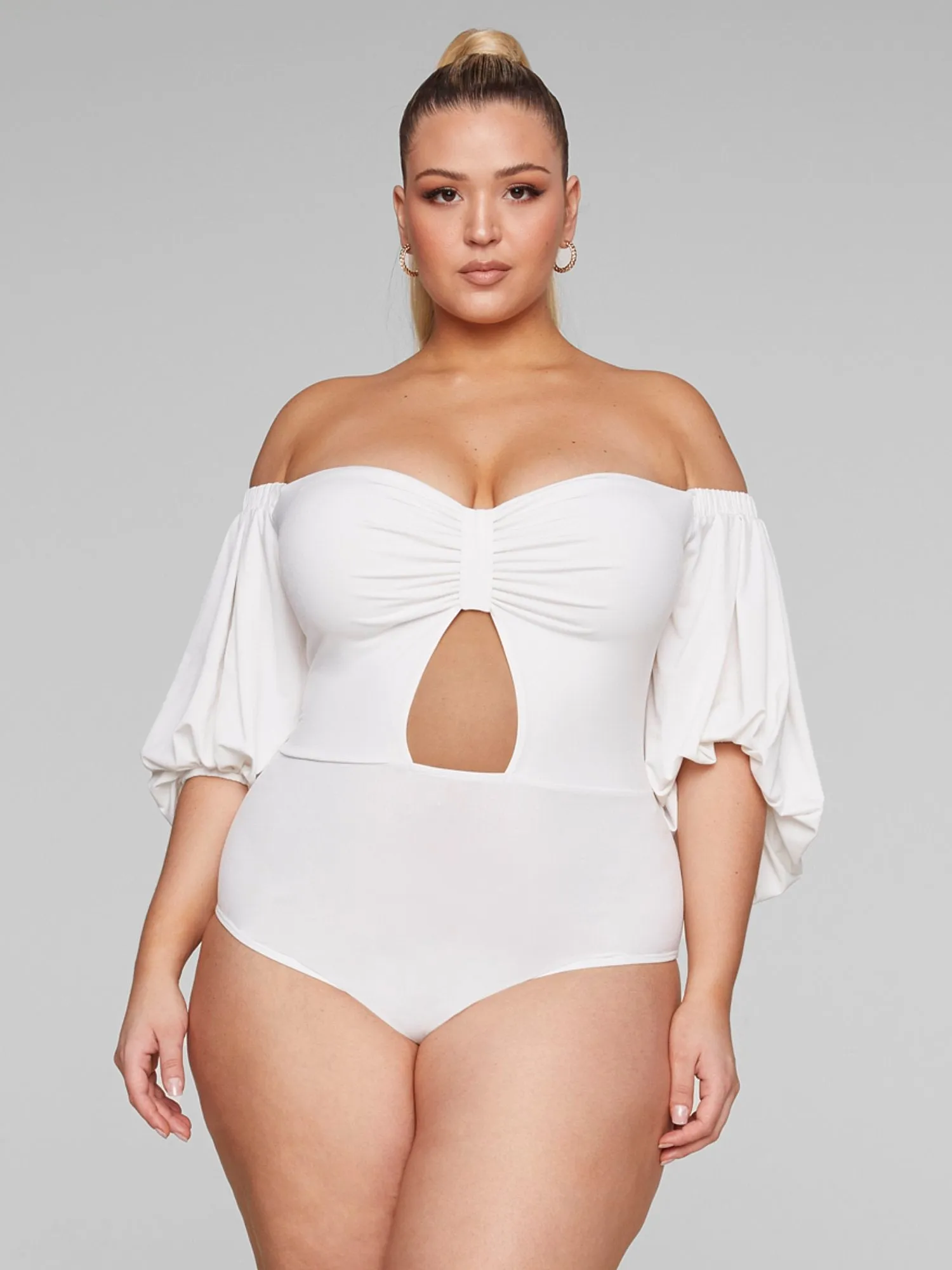 Jolie Off-The-Shoulder Cutout Bodysuit