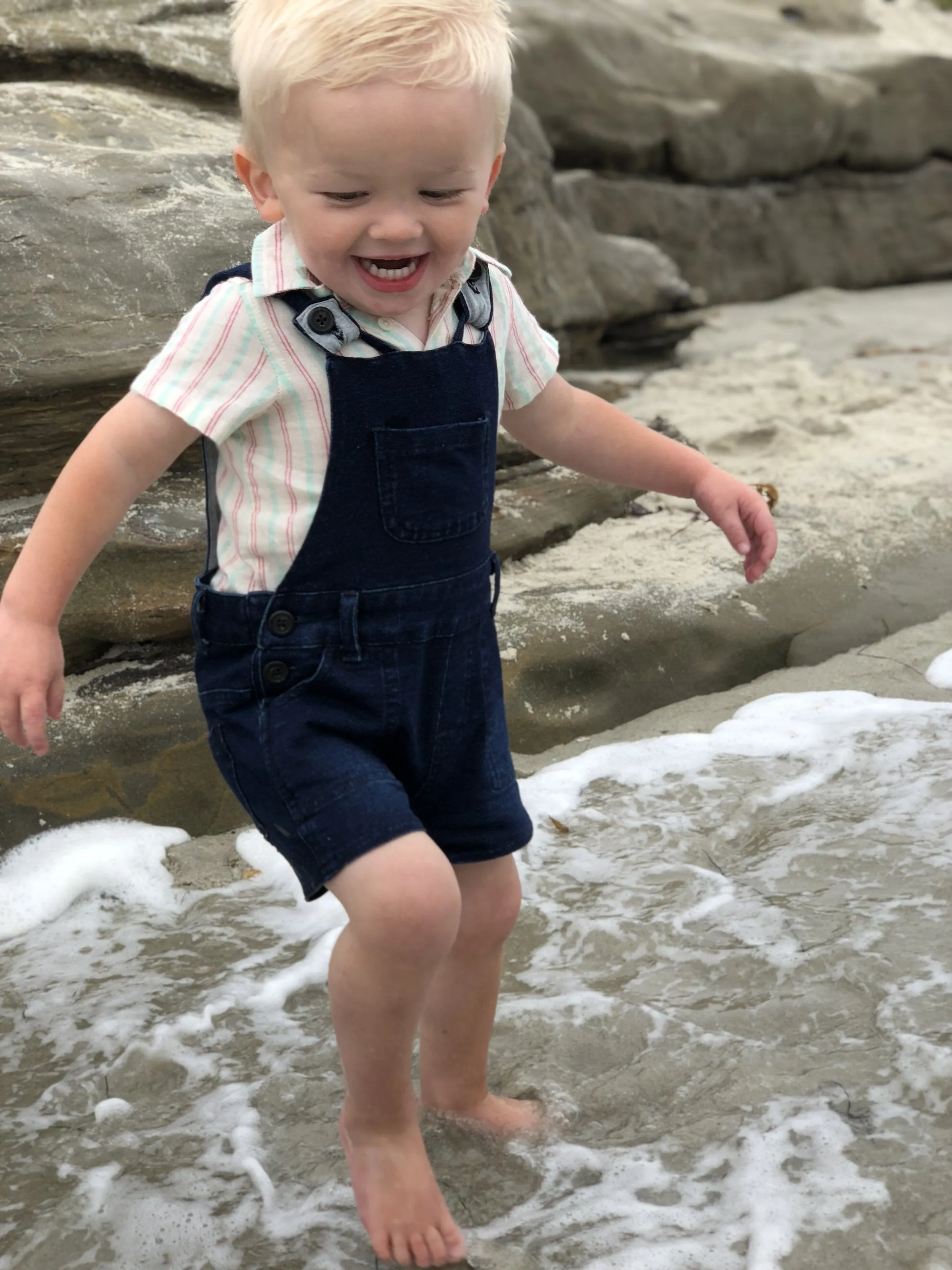 Jonty - Denim Effect Shortie Overall