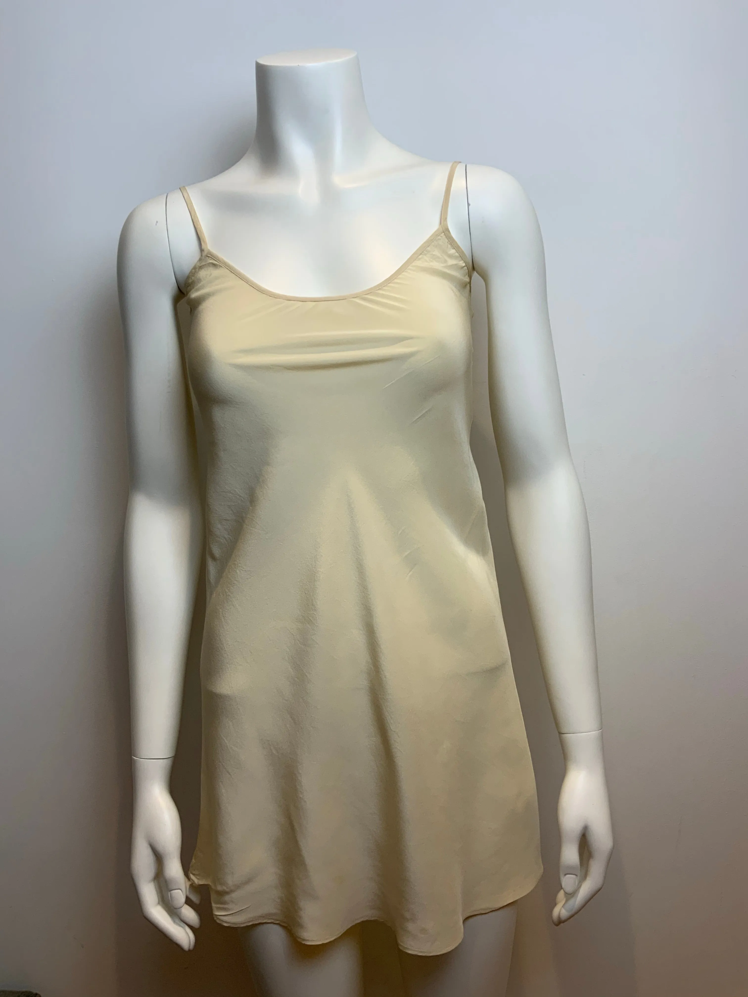 Jovovich Hawk Silk Ecru Slip Mini Dress Size US 0 XXS ladies