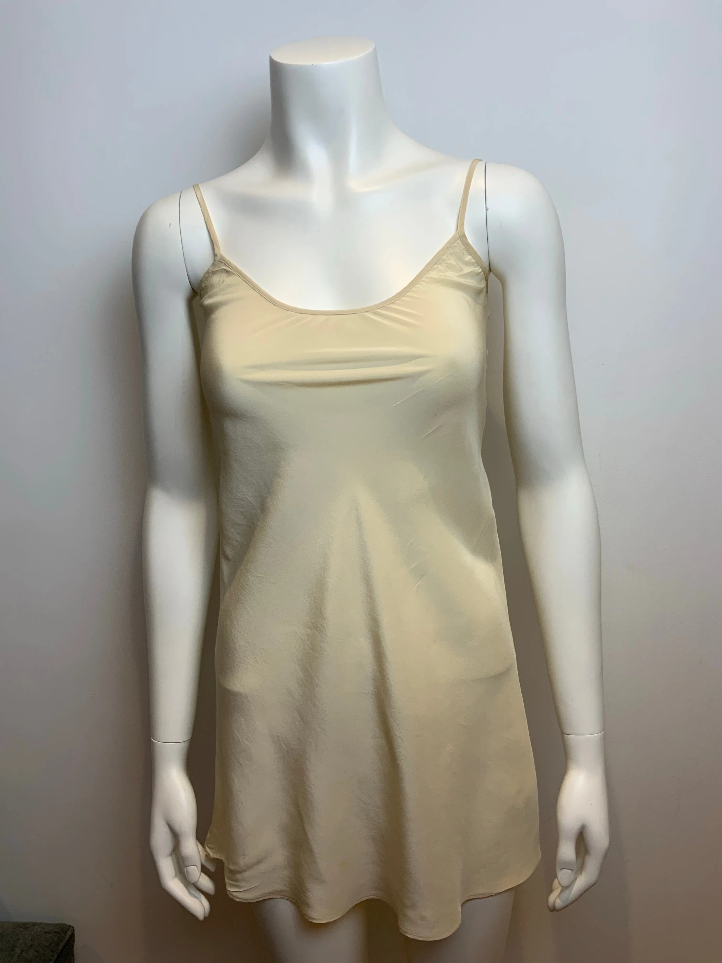Jovovich Hawk Silk Ecru Slip Mini Dress Size US 0 XXS ladies