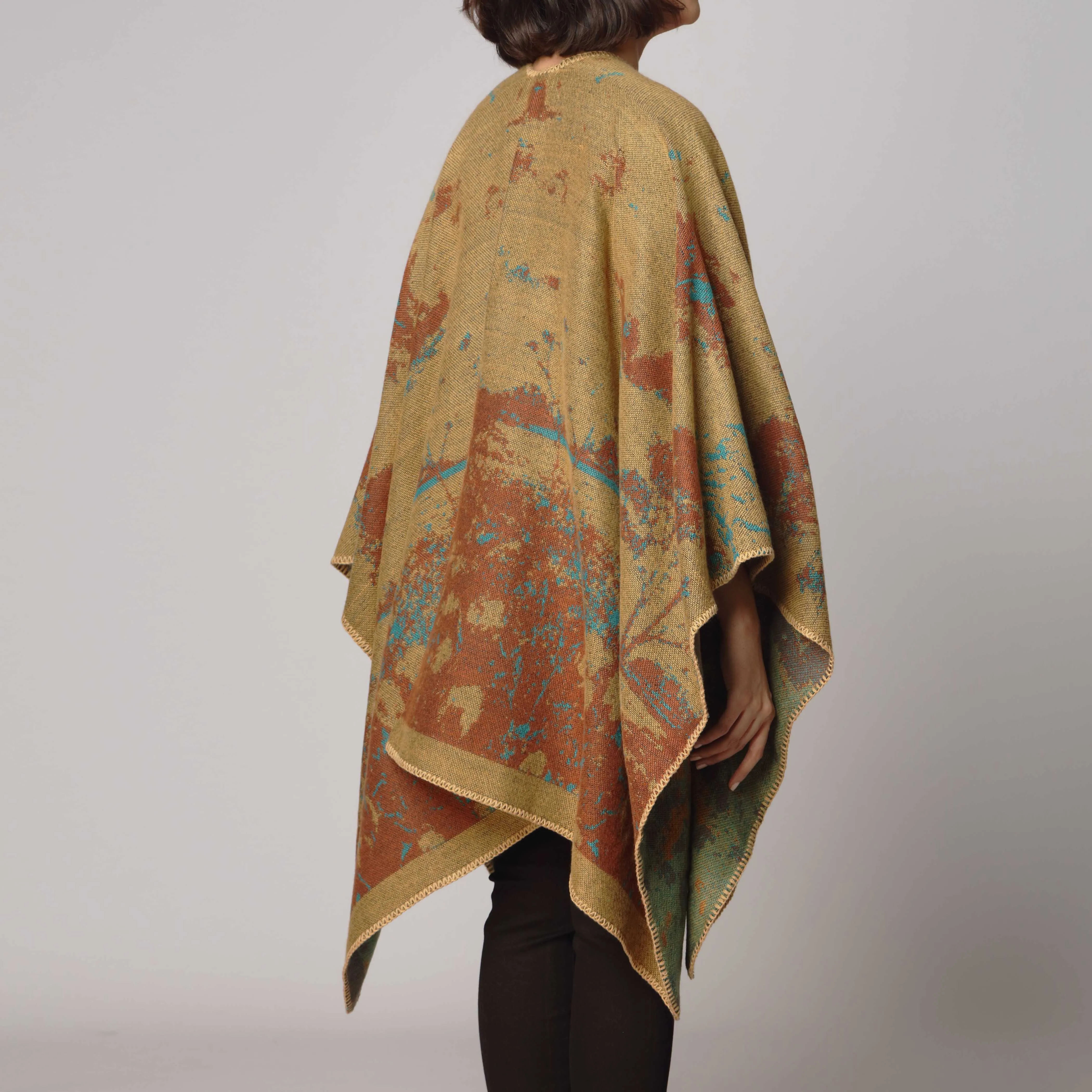 Khaki Cape Shawl PW2813
