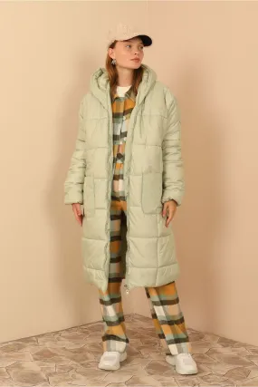 KKT Long Sleeve Oversize Women Coat - Mint - Lima