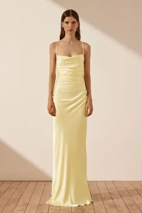 La Lune Lace Back Maxi in Lemon