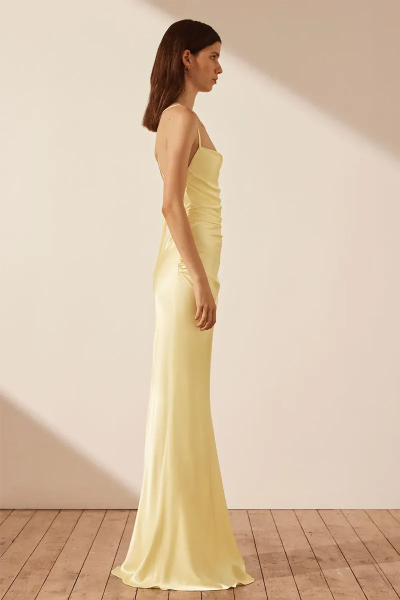 La Lune Lace Back Maxi in Lemon