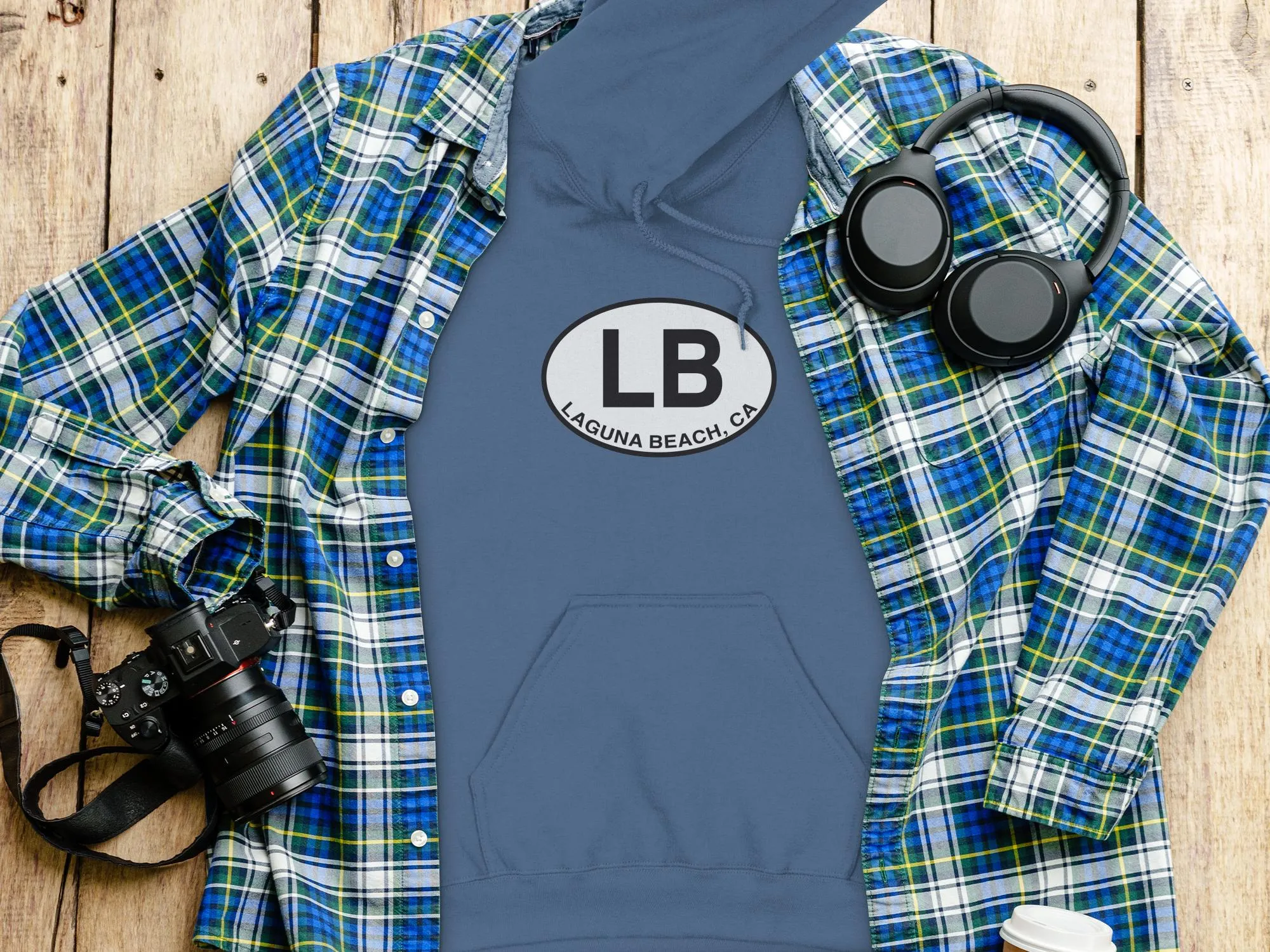Laguna Beach Mens Hoodie - Coastal Gear for Ocean Lovers