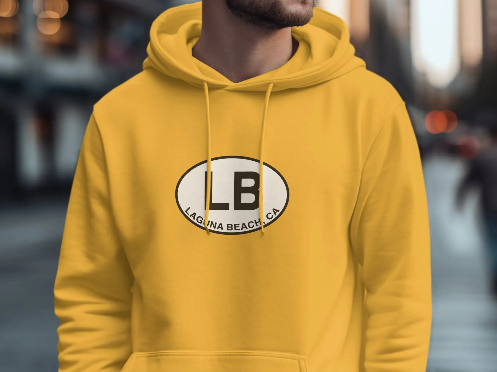 Laguna Beach Mens Hoodie - Coastal Gear for Ocean Lovers
