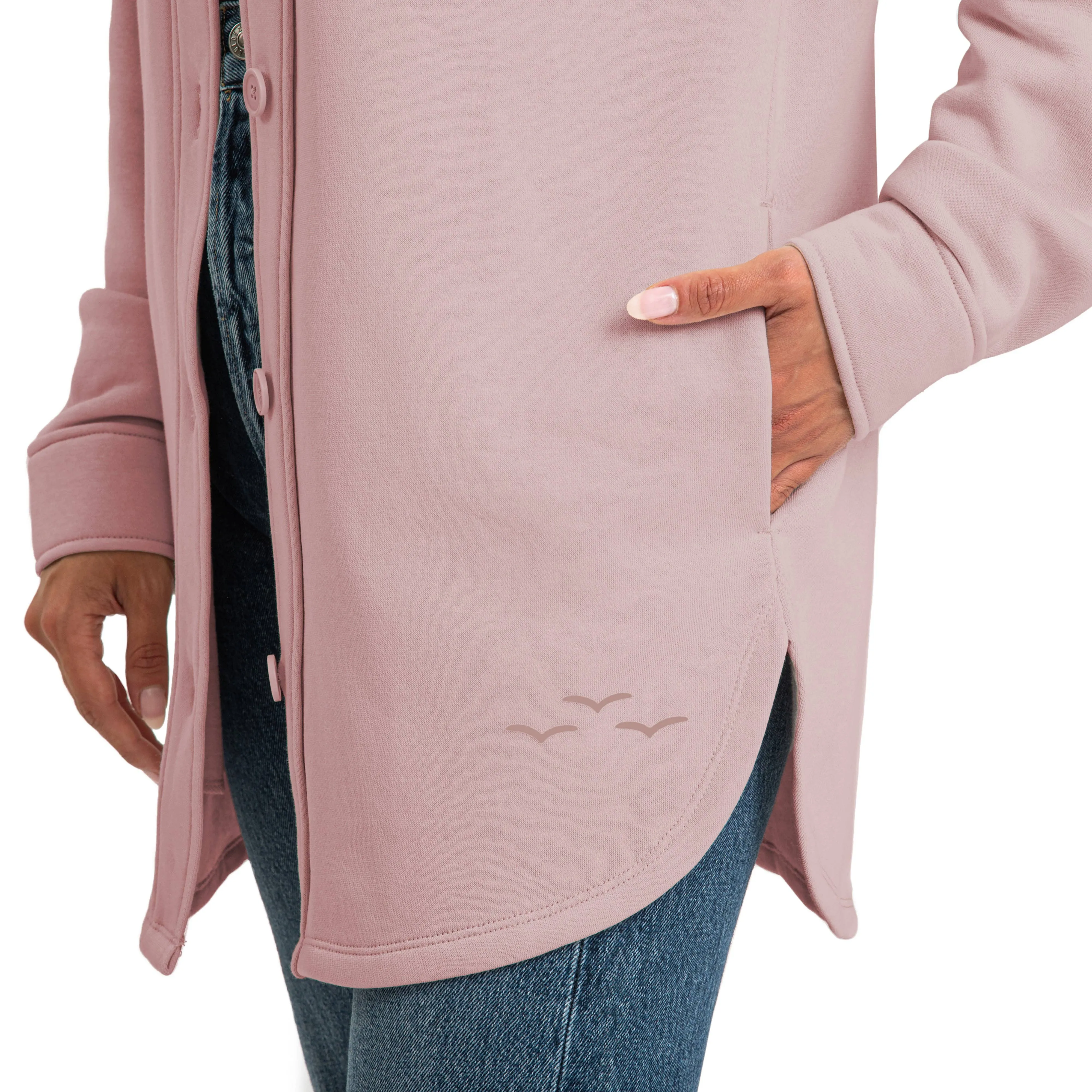 Lazypants - Shacket in pale mauve