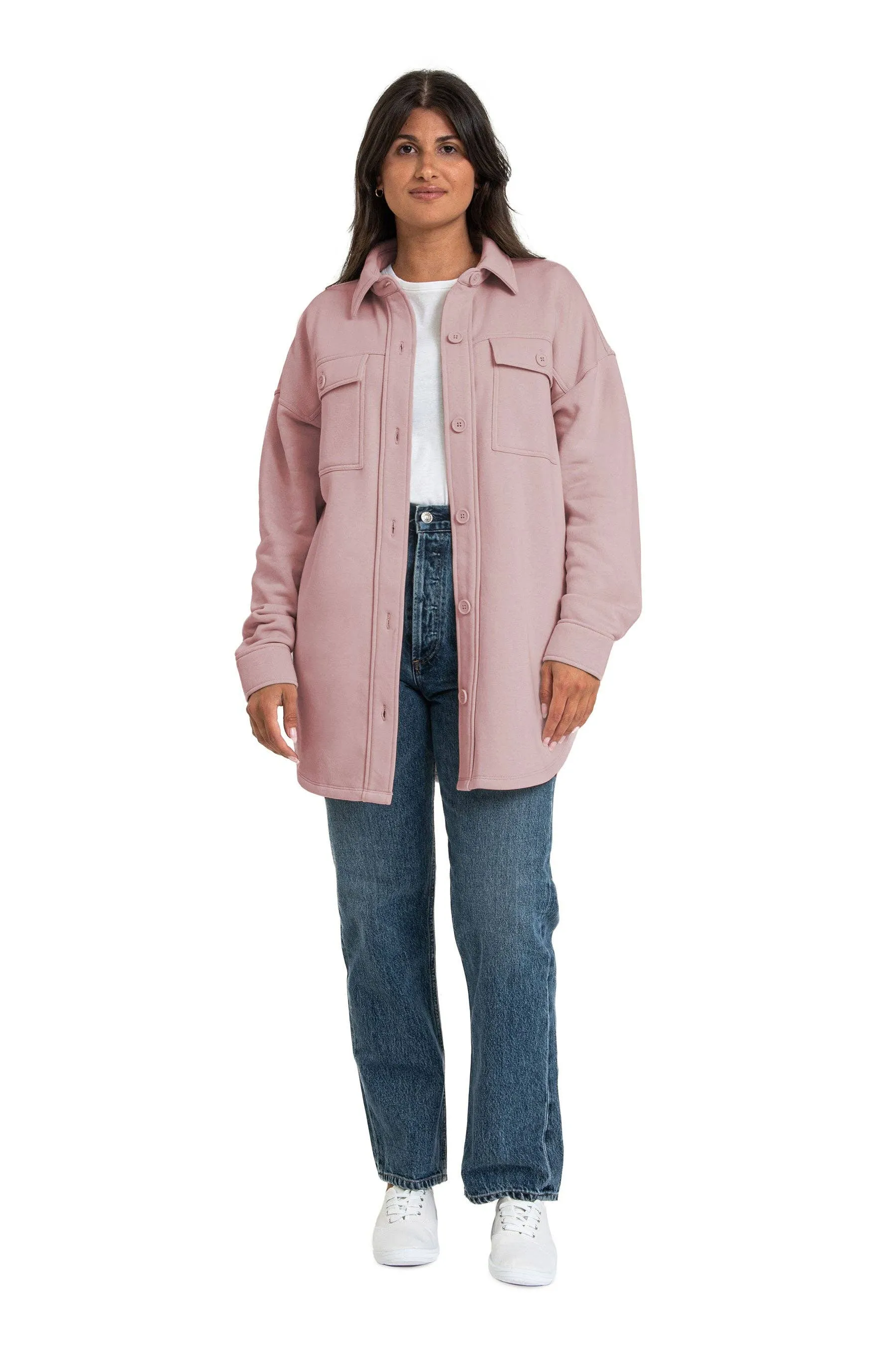 Lazypants - Shacket in pale mauve
