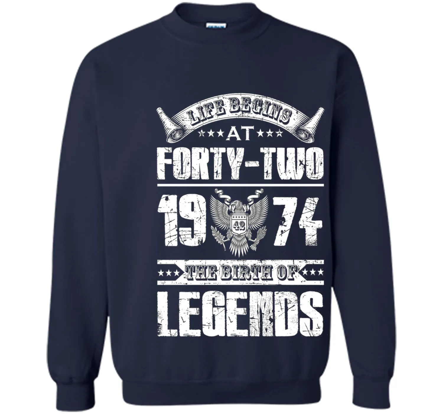 Life begins at 42, 1974 the birth of legends- 1974 T Shirt