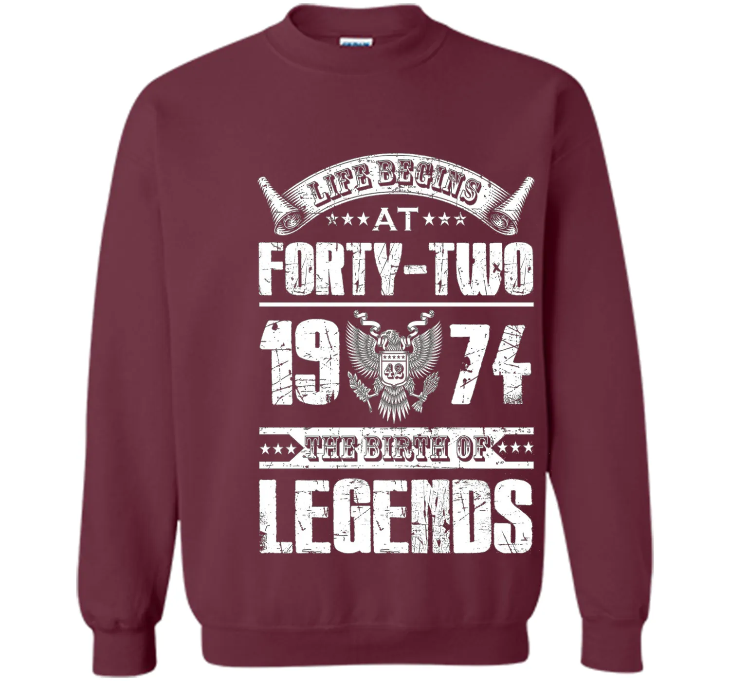Life begins at 42, 1974 the birth of legends- 1974 T Shirt