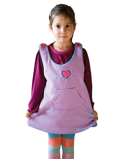 Lilac Love heart Winter LOVE Dress