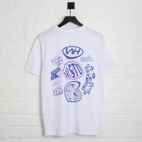 Liquid Logo Back Print - Tshirt - White