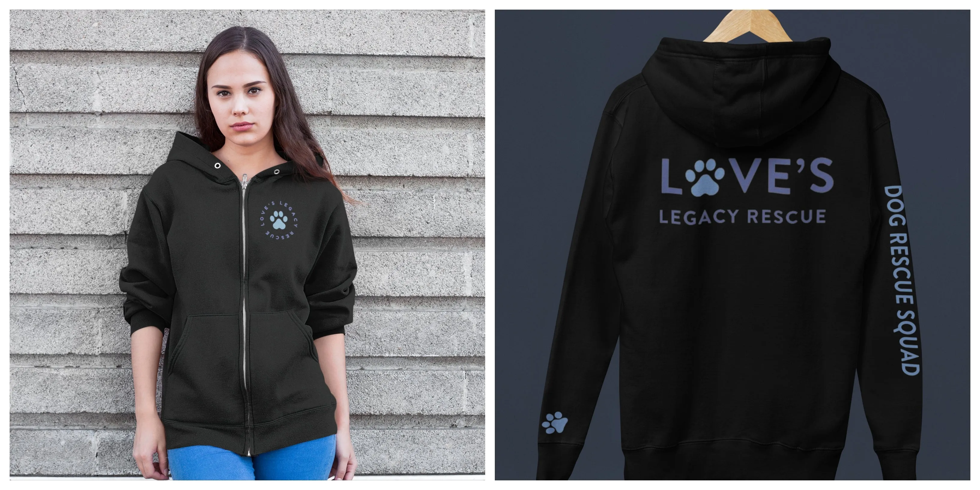 Love's Zip-Up Hoodie (available in several colors)