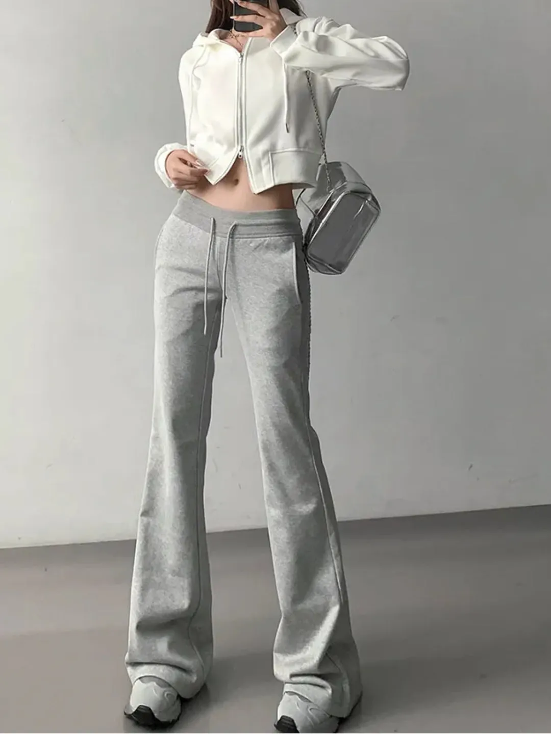 Low Rise Flared Sweatpants