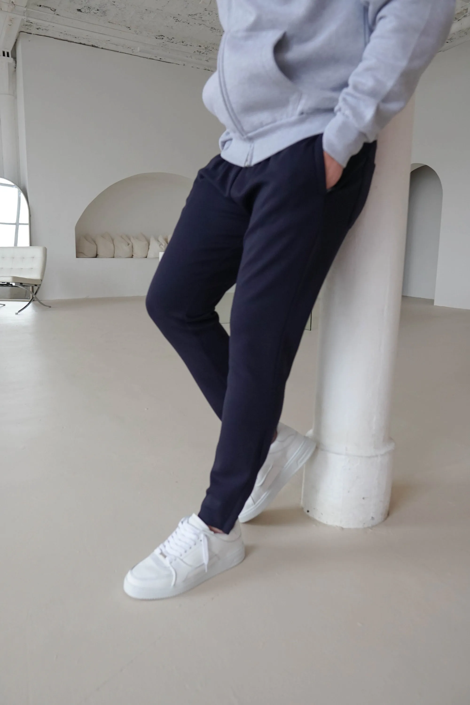 Luxe Aura Joggers In Navy